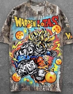 Warren Lotas Dragon Ball Z, Super Sayan Goku Camo Jagd XLARGE Ausverkauft  - Bild 1 von 6