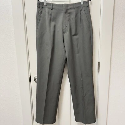 Haband Executive Division Mens Gray Pleated Dress Pants Slacks 32x30 Vintage - Image 1 of 4