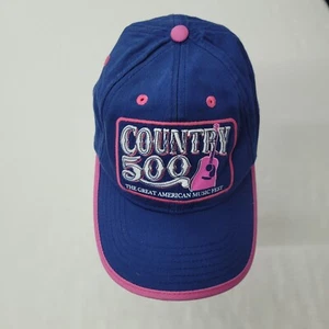 Country 500 Hat Adult One Size Adjustable Strapback Ballcap Blue/Pink Fanatics - Picture 1 of 11