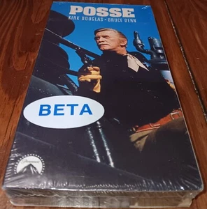 Posse Rare SEALED Betamax BETA Hi Fi Tape with Watermarks NOT VHS Kirk Douglas - Picture 1 of 5