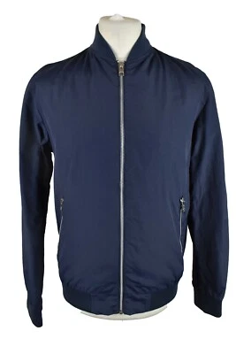 JACK & JONES Blue Windcheater Jacket size M Mens Full Zip Outdoors BOMBER - Image 1 of 4