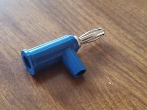 1 Pomona 1825-6 BLAU lötfrei stapelbarer Bananenstecker mit Schutzschild, 15A - Bild 1 von 4