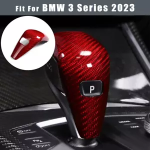 For BMW 3 4 Series 22-23 Carbon Fiber Center Console Gear Shift Knob Panel Trim - Picture 1 of 7