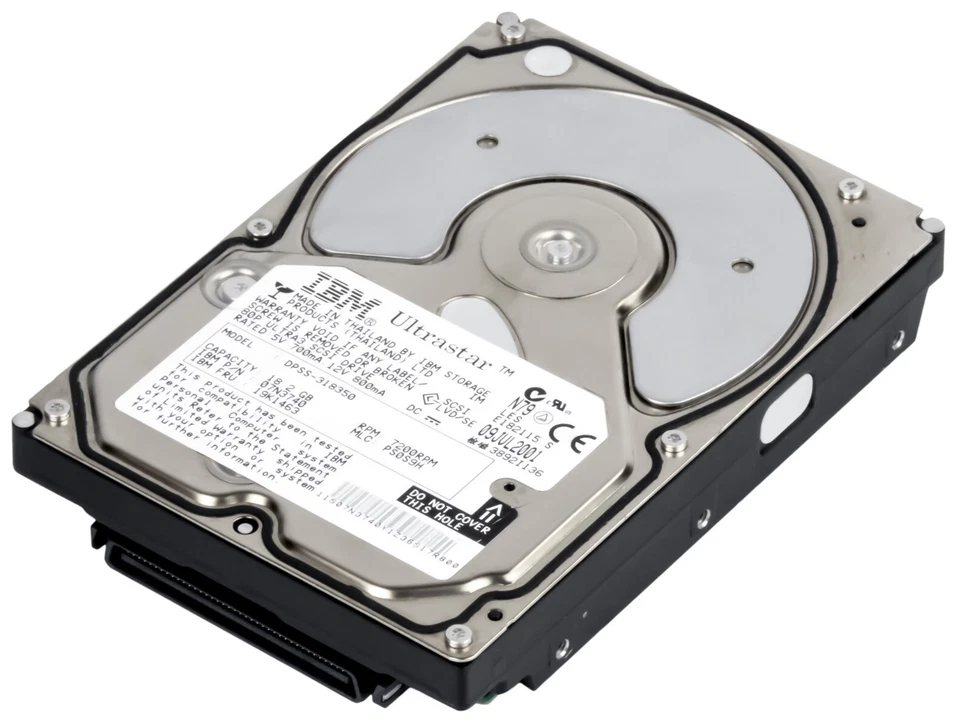 Hard Drive IBM 19K1463 DPSS-318350 18.2GB 7.2K 4MB SCSI U160 3.5'' - Image 1 of 3