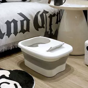 Collapsible Foot Bath Basin Foot Soak Tub Foot Spa Bucket w/ Massage Acupoint ; - Picture 1 of 12