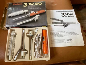 Vintage Shetland Hair Styling Brush Curling Iron Model 975 2 To Get System New - Picture 1 of 3