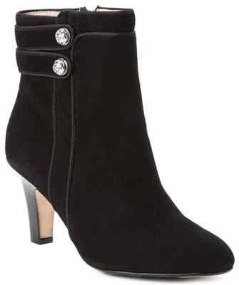 NIB New TARYN ROSE TAYTUM Black Suede Bootie Boots Shoes US 8M Retail $349+Tax - Image 1 of 2