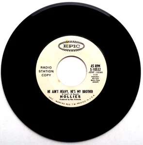 HOLLIES -He Ain't Heavy He's My Brother- Vinyl 45rpm 5-10532 RADIO STATION PROMO - Imagen 1 de 4