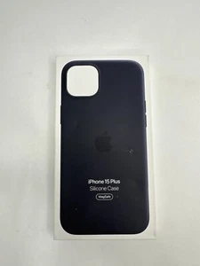 Authentic Original Apple iPhone 15 Plus 14 plus w/ (MagSafe) Silicone Case Black - Picture 1 of 3