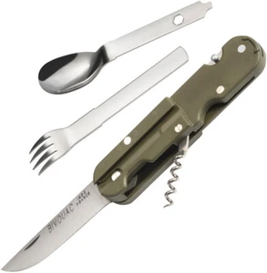 TB Outdoor French Army Military Camp Knife Made in France Multi Tool Spoon Fork - Picture 1 of 8