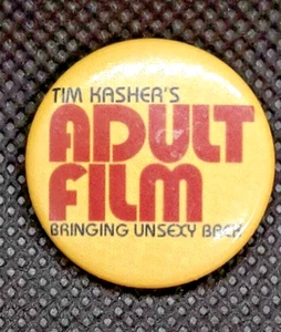 Vintage Tim Kasher's 'Adult Film' LP Pin Button Musician Bringing Unsexy Back - Picture 1 of 3