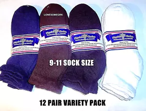 12 Paia Calze Donna Medici Scelta VENTILATE Cotone Diabetico Caviglia Made in US - Foto 1 di 8