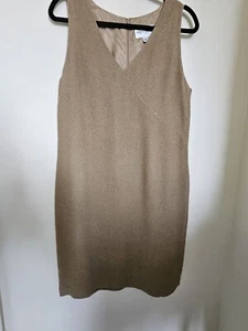 EMANUEL UNGARO - RAYON /COTTON  STRAIGHT DRESS SZ. 12 /46.  BEAUTIFUL FABRIC  - Picture 1 of 10