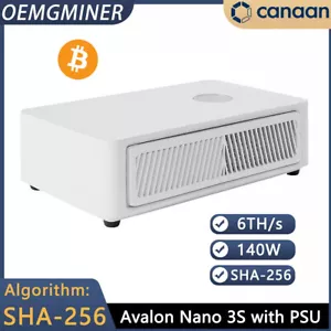 2x Canaan Avalon Nano 3S - 6TH/s (with PSU) Shipped In 1 Week Solo Miner - Picture 1 of 6