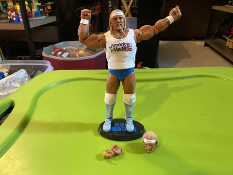 WWE Storm Collectibles Hulk Hogan Blue Trunks Ringside Exclusive Action Figure Cover