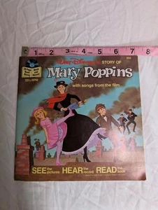 ANTIQUE 1977 Walt Disney's Mary Poppins Storybook with 33 1/3 LP Record - Picture 1 of 7
