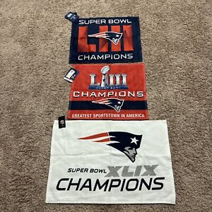 Lot Of 3 NE Patriots Super Bowl XLIX LIII Champs Locker Room Rally Towel TB12