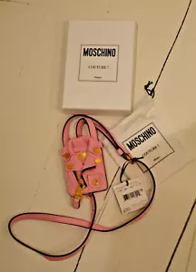 Neu mit Karton Moschino Couture Neu Biker Lederjacke X-Body AirPod Tasche Tasche Pink - Bild 1 von 3