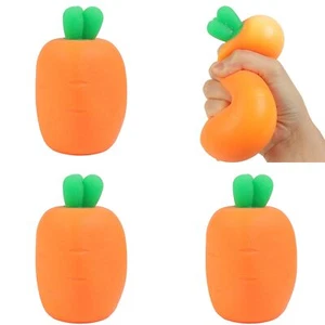 FXMHEHBB 3 Pack Easter Carrot Toys Stretchy Stress Ball Toys Squeeze Carrot S... - Picture 1 of 7