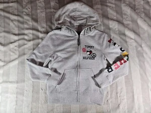 Tommy Hilfiger Girls Full Zip Fleece Hoodie Logo Oat Heather Gray S 7 NWT $49.50 - Picture 1 of 13