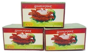 CRACKER BARREL Holiday Tea Light Holders SET of 3 Christmas Candle Display NEW - Picture 1 of 4