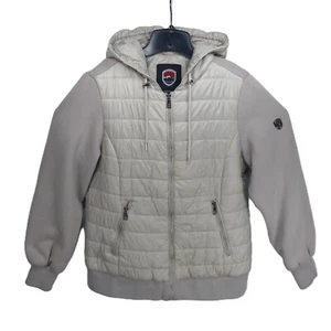 1 MADISON EXPEDITION donna grigio taglia grande puffer giacca cappotto tasche con cappuccio - Foto 1 di 9