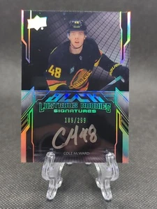 2023-24 UD SPx Black Lustrous Rookies Signatures Cole McWard RC Auto /299 - Picture 1 of 2
