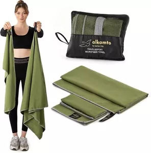 Microfiber Gym & Travel Towel Set of 2 Size in 1 Pack XL & S Quick Dry Yoga - Picture 1 of 19