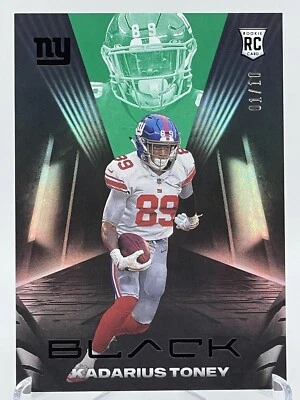 2021 Panini Black Kadarius Toney #114 RC Rookies Emerald 1/10 Giants Chiefs - Image 1 of 2