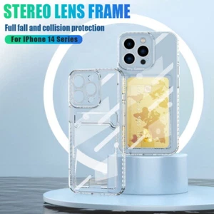 Coque étui en silicone transparent résistant aux chocs pour iPhone 14 13 12 Pro Max 11 XS XR 8 7 SE - Photo 1 sur 12