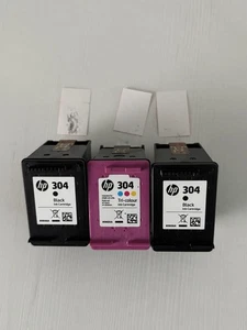 Leere HP 304 Druckerpatronen 2x schwarz und 1x Farbe, z. B. zum Nachfüllen - Bild 1 von 1