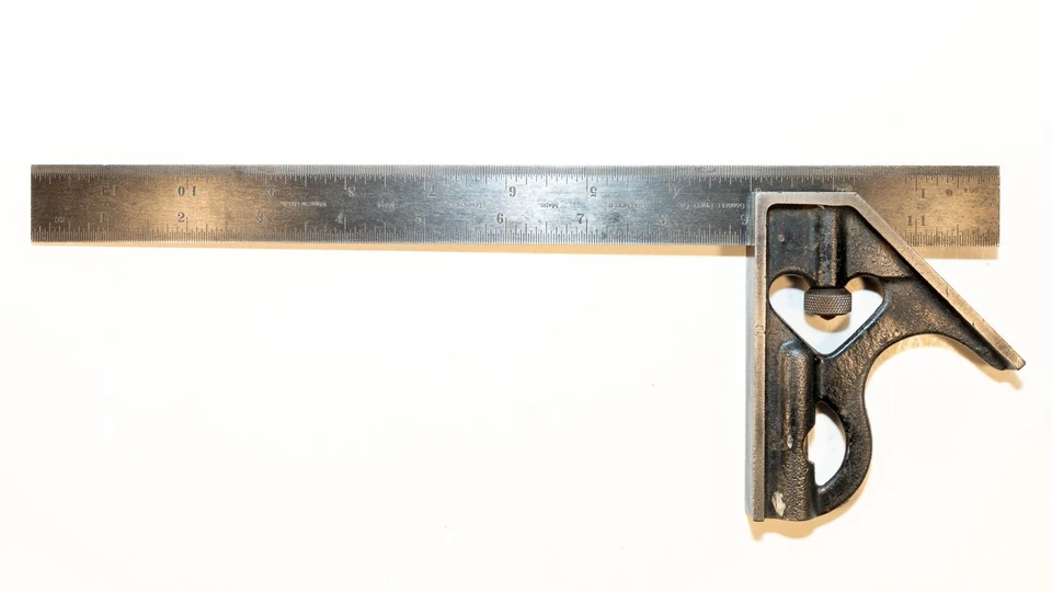 Vintage Goodell & Pratt Co. No. 4 Combination Square w/ Bubble 12" Tempered USA - Image 1 of 4