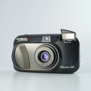 EXCELLENT MINOLTA Capios  20 Black + IR REMOTE CONTROL RC-3 Point & Shoot - Picture 1 of 19