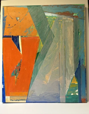 Large Abstract Painting Modernist Professor Lubensky New Mexico Rhode Island - Image 1 of 4