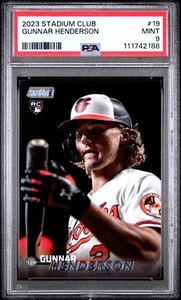 💥2023 Topps Stadium Club Gunnar Henderson #19 RC Orioles Rookie PSA 9 - Picture 1 of 2