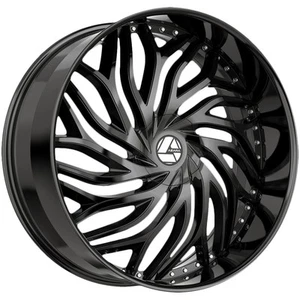 Azara AZA-537 26x9.5 6x135/6x5.5" +22mm Gloss Black Wheel Rim 26" Inch - Picture 1 of 8