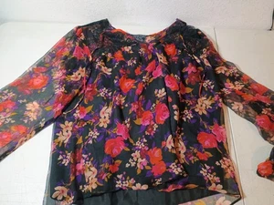 JOHNNY WAS - Flora Seidenbluse/Top - sehr guter Zustand - 100% Seide - KOSTENLOSER VERSAND! - Bild 1 von 10
