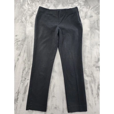 Charter Club Classic Fit Mid Rise Slim Leg Ankle Pants Size 4 Black Side Zip  - Image 1 of 4
