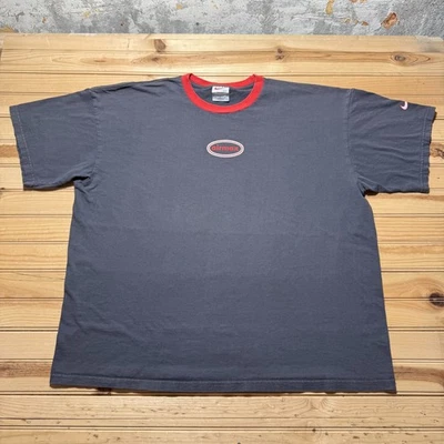 Vintage 90s Nike Air Max Mini Swoosh Ringer T-Shirt USA Made Men's - Size XXL - Image 1 of 4