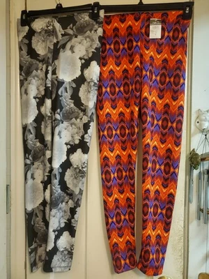 NEW lot RUE 21 FLORAL & AZTEC Stretch Leggings JUNIOR WOMEN Size S SMALL NWT $26 - Image 1 of 4