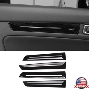 Cubierta de tira de moldura de panel de puerta interior negro brillante 4 piezas para Honda Civic 2022-2025 - Imagen 1 de 9
