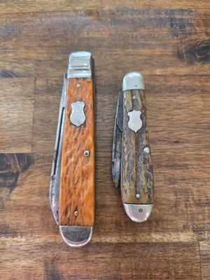 Lot Of 2 Vintage Early Boker Pocket Knives Parts Or Repair Read Description  - Image 1 of 4