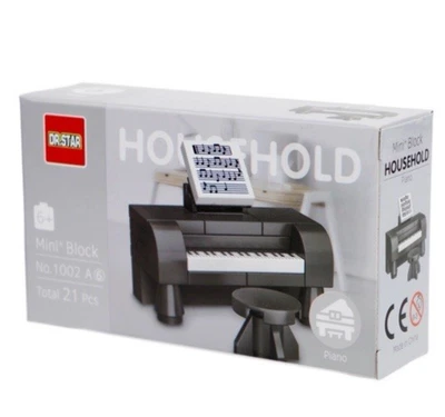 MOC City House Room Furniture View Building Blocks Bricks Scene DIY PIANO - Image 1 of 4