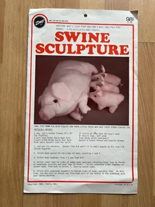Zim's ~ Schweineskulptur ~ Schwein und Ferkel ~ Nähmuster ~ Handwerk ~ GEBRAUCHT - Bild 1 von 4