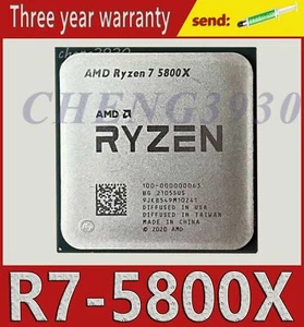 AMD Ryzen 7 5800X AM4 3.8GHz 8-core 16Thr 105W R7-5800X CPU processor - Picture 1 of 1