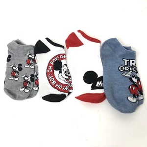 Disney Mickey Mouse Ankle Socks Women’s Small (4 Pairs) - Picture 1 of 5
