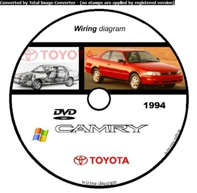 MANUALE SCHEMI ELETTRICI TOYOTA CAMRY 1994 OFFICINA WIRING DIAGRAM MANUAL CD DVD - Immagine 1 di 4