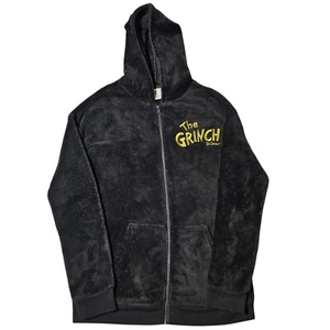 Dr. Seuss The Grinch Feelin Grinchy Zip-Up Graphic Hoodie Fleece Women's Medium - Picture 1 of 10