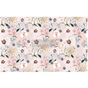 NEW Re-Design by Prima Decoupage Decor Tissue Paper 19" x 30" Blush Floral - Picture 1 of 2