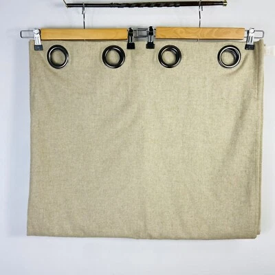 West Elm Mezcla Lana Franela 48 x 84 Ojal Cortina Avena Foto 1 de 4